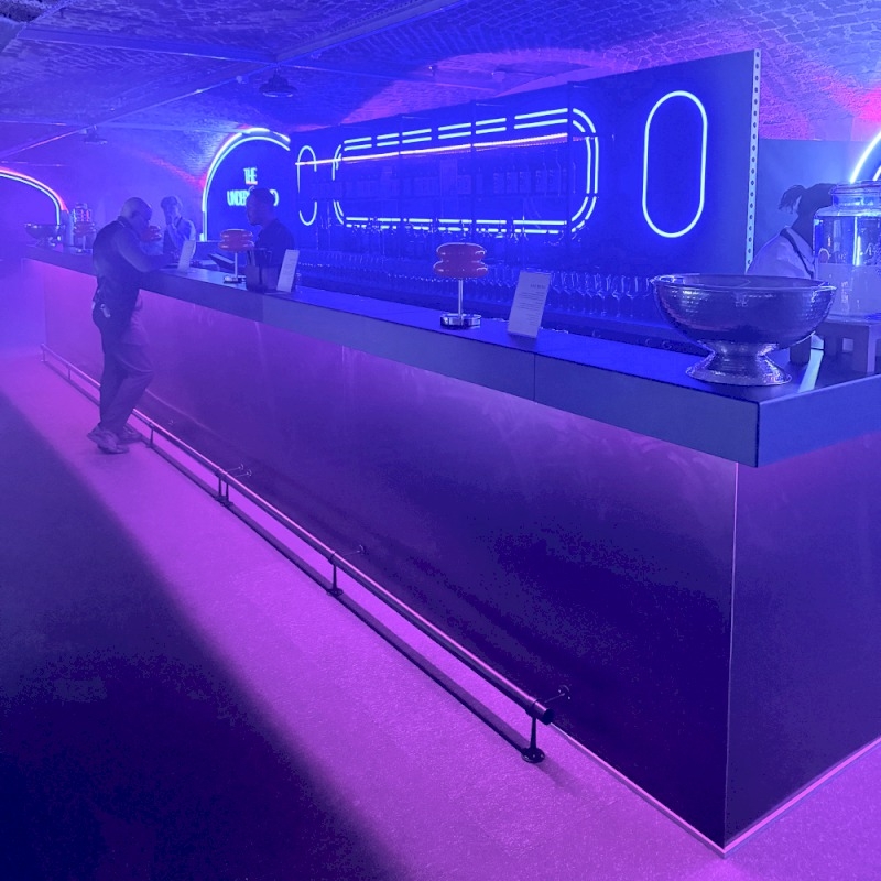 15m Rectangular Bar with 6m LED Backwall