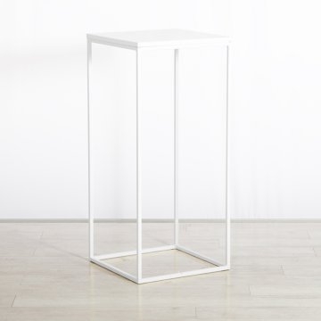 Box Frame High Table White 460 x 460 x 1020h