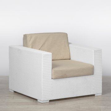 White Rattan Chair 
