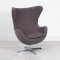 Grey Fabric Egg Chair