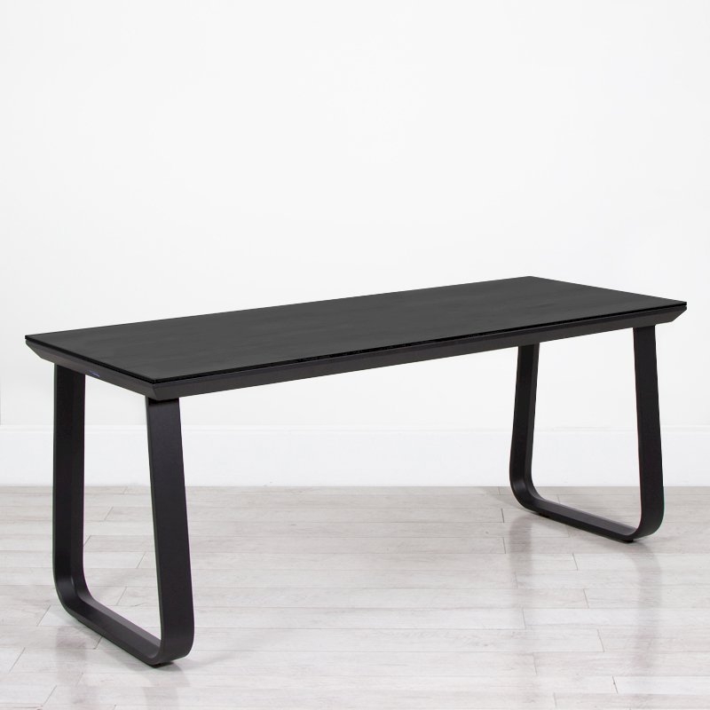 Utah Double Bistro Table - Black Base Black Top
