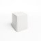 White Bric Stool - White Fabric Top
