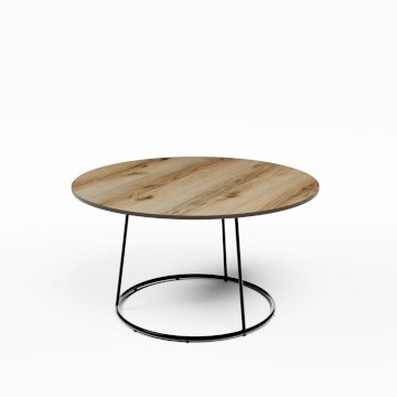 Black Spire Coffee Table - Oak Top