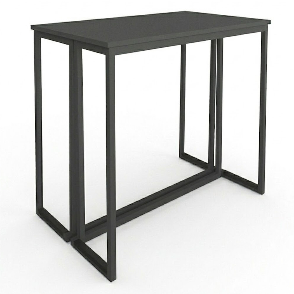 Nevada Double Wall Frame Table 1100h - Black