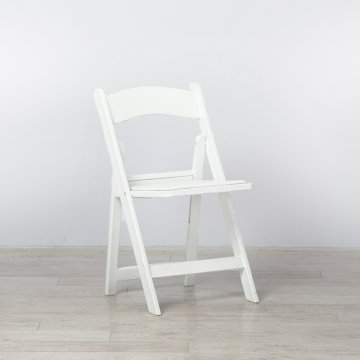 Outdoor Folding Resin Chair - White