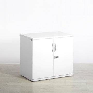 720h Lockable Cupboard - White