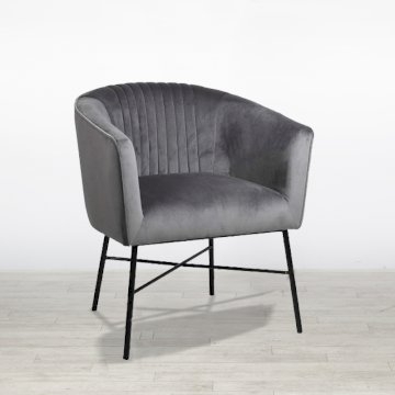 Grey Mann Velvet Accent Chair
