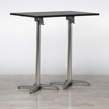 1200 x 700mm Black Double Poseur Table