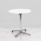 700mm White Round Bistro Table - Chrome Frame