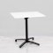 700mm White Square Bistro Table - Black Frame