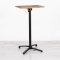 600mm Wooden Square Poseur Table - Black Frame