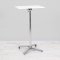 600mm White Square Poseur Table - Chrome Frame