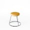 Black Chrome Low Spire Stool - Gold Pad