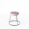 Black Chrome Low Spire Stool - Pink Pad