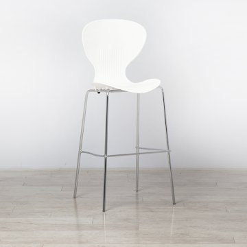 White Plastic Stacking Stool