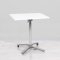 700mm White Square Bistro Table - Chrome Frame