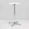 600mm White Round Poseur Table - Chrome Frame