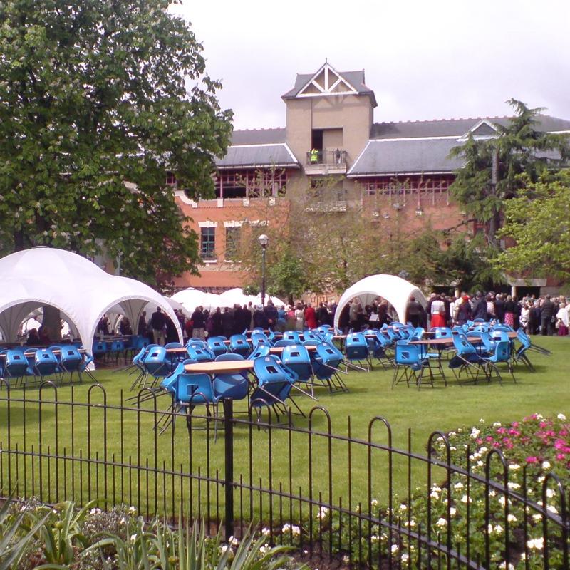 Outdoor tables & seating for the party of the year!