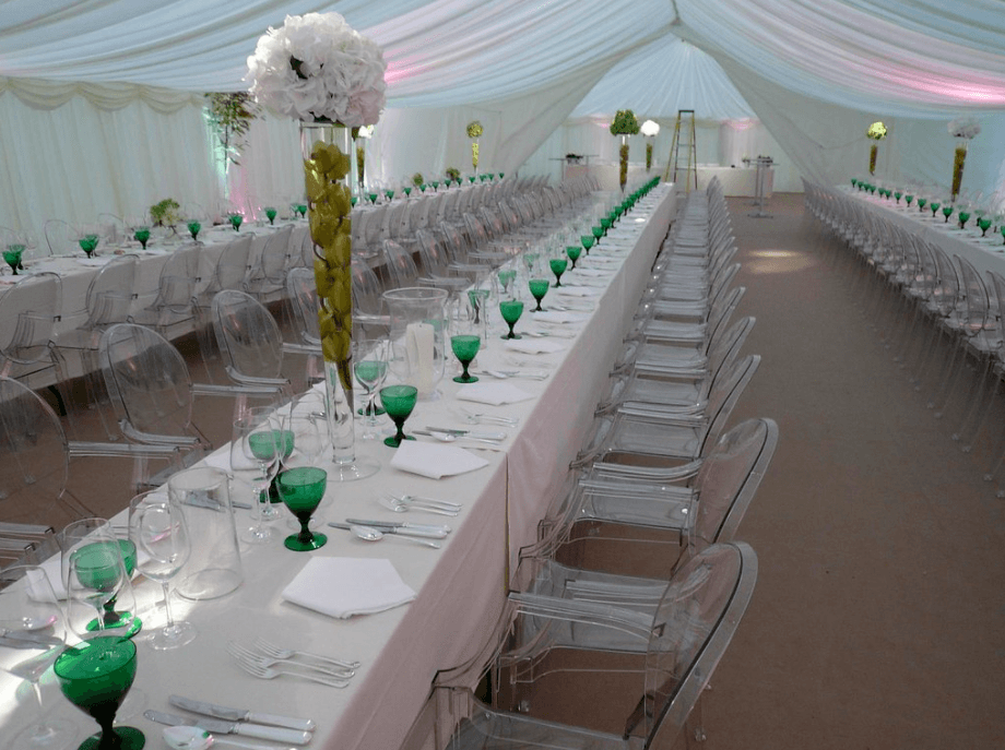 Green Wine Glass Set Up