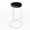 Rose Gold Chrome Spire Stool - Black Pad