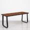 Utah Double Bistro Table - Black Base Rust Top