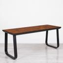 Utah Double Bistro Table - Black Base Rust Top