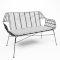 Miami Bench - Black with White Pad