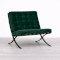Barcelona Style Chair - Green Velvet (available from 1st August)