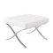 White Barcelona Style Ottoman