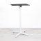 600mm Black Square Poseur Table - White Frame