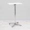 600mm White Square Poseur Table - Chrome Frame