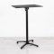 700mm Black Square Poseur Table - Black Frame