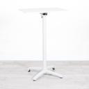 700mm White Square Poseur Table - White Frame