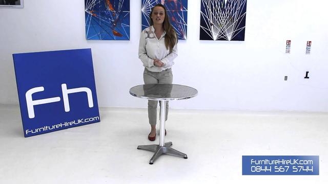 Chrome Bistro Table Demo - Furniture Hire UK