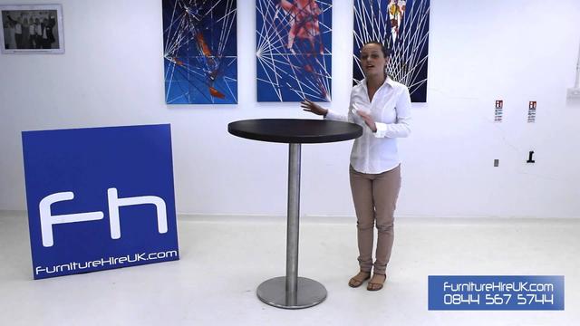 Walnut Poseur Table Demo - Furniture Hire UK