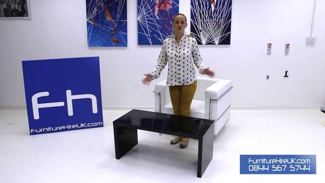 High Gloss Black Coffee Table Demo - Furniture Hire UK