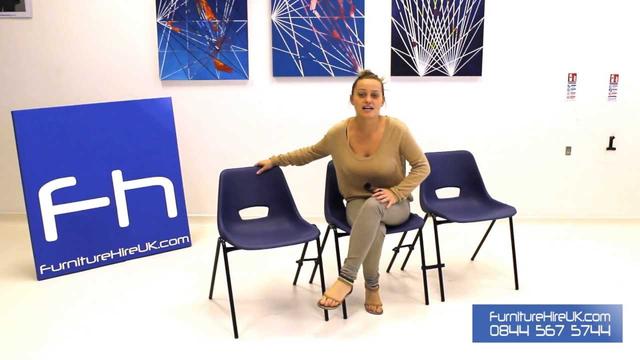 Blue Polyprop Chair Demo - Furniture Hire UK