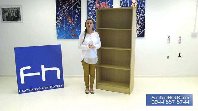 Wooden Bookcase with 3 Shelves Demo - Furniture Hire UK