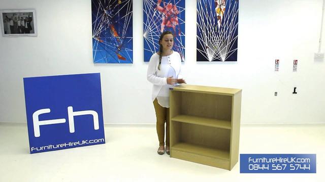 Wooden Bookcase with 1 Shelf Demo - Furniture Hire UK
