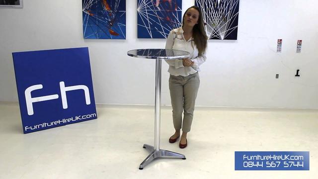 Chrome Poseur Table Demo - Furniture Hire UK