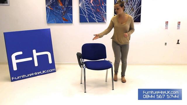 Blue Lecture Chair Demo - Furniture Hire UK