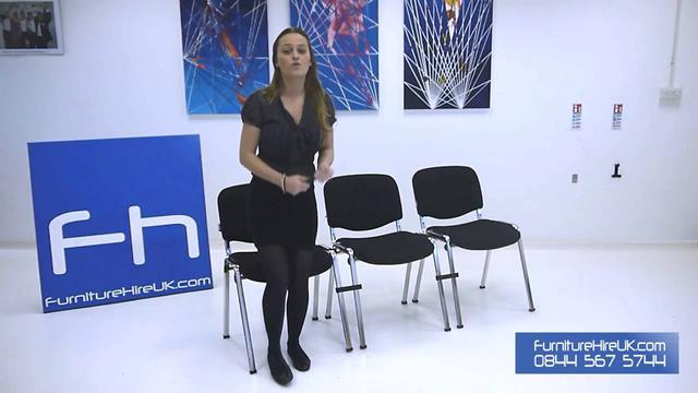Black Stacking Chair Demo - Furniture Hire UK