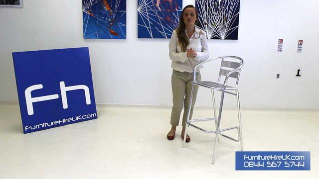 Aluminium High Bar Stool Demo - Furniture Hire UK