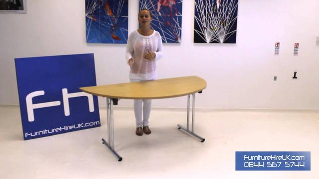 Modular D-End Meeting Table Demo - Furniture Hire UK