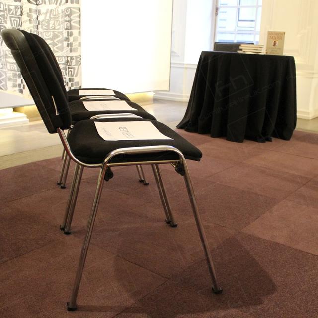 Art Collections and Chair Hire https://d1hcs5uofxldvl.cloudfront.net/furniture-hire-uk/article_additional/art-collection-and-chair-hire11/art-collection-and-chair-hire11.jpg - Stacking chairs arranged for Art gallery meeting.