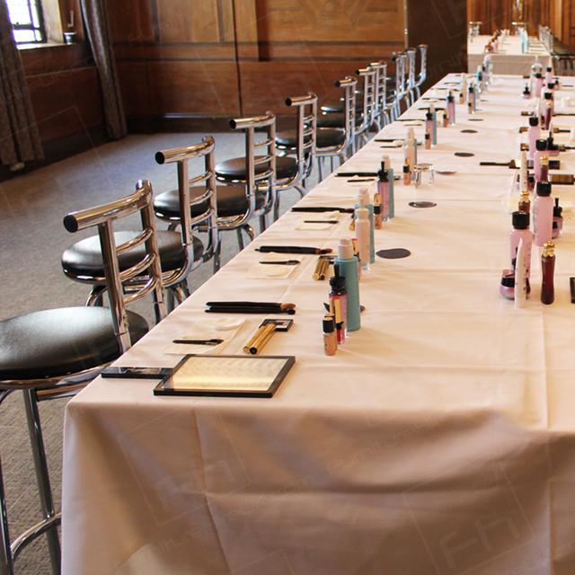 Beauty Event https://d1hcs5uofxldvl.cloudfront.net/furniture-hire-uk/article_additional/beauty-event-2/beauty-event-2.jpg - Tabling prepared for major beauty event.