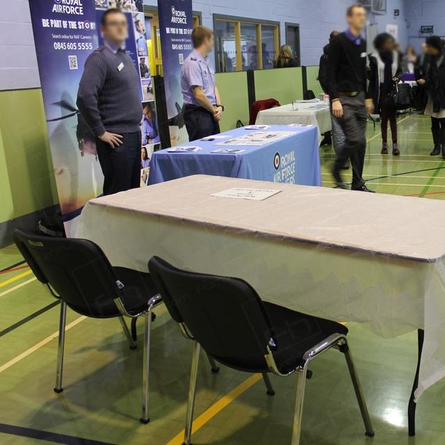 Host a Job Fair https://d1hcs5uofxldvl.cloudfront.net/furniture-hire-uk/article_additional/job-fair4/job-fair4.jpg - Representatives from all industries present.