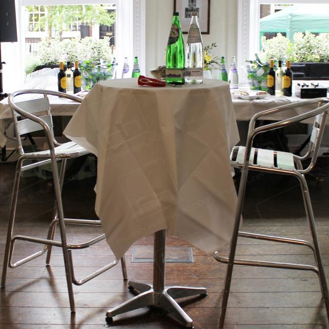 Street Party https://d1hcs5uofxldvl.cloudfront.net/furniture-hire-uk/article_additional/street-party12/street-party12.jpg - Chrome tables & stools used indoors for summer look.