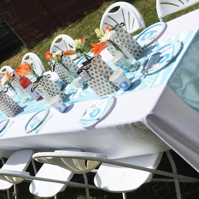 70 x 144 inch White Tablecloth