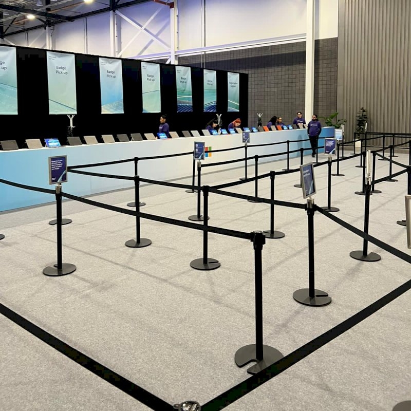 Black Stretch Barrier - Black Webbing